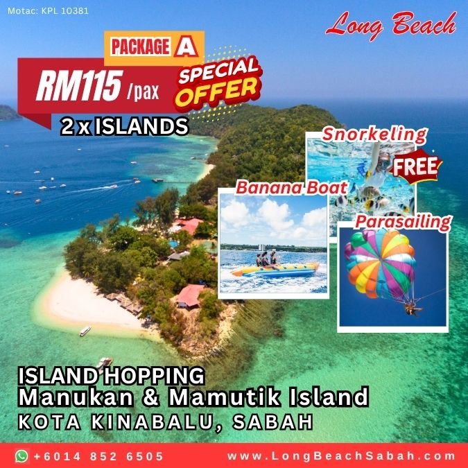 41 Long beach island hopping manukan mamutik sapi kota kinabalu sabah