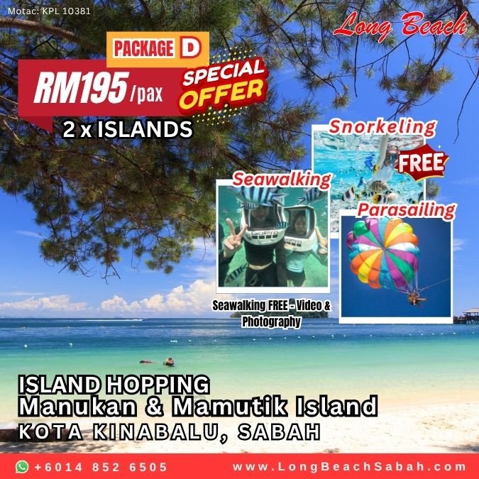 44 Long beach island hopping manukan mamutik sapi kota kinabalu sabah